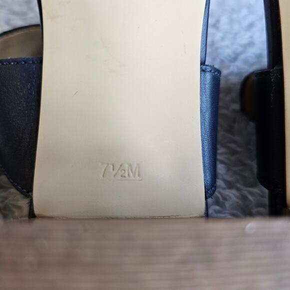 Talbots Women's Double Buckle Slingback Blocked Heeled Sandals Size 7.5M Black - Picture 5 of 5